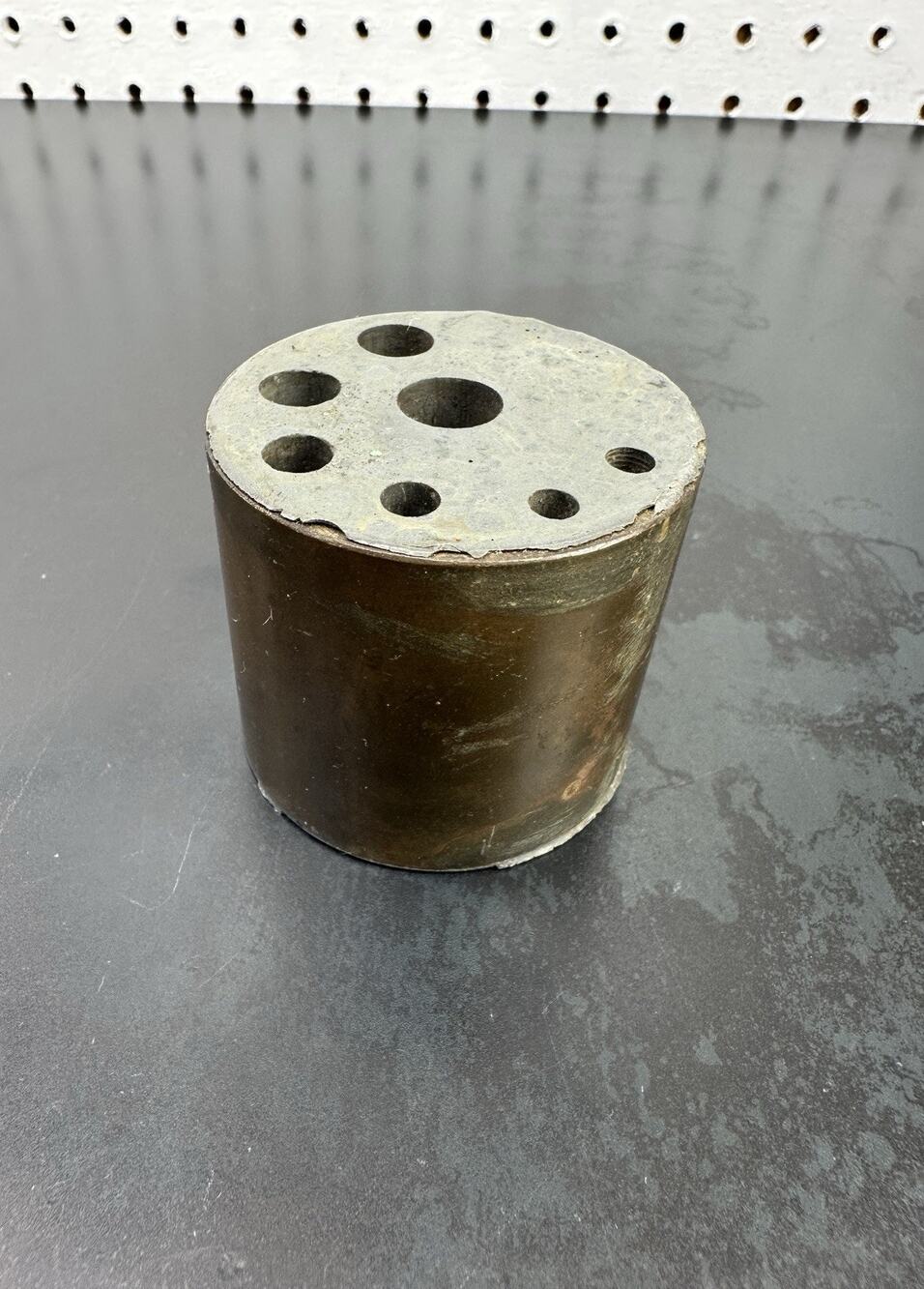 Used Vintage Antique Brass Drill Bit Index Holder Tool Storage Tube Rustic